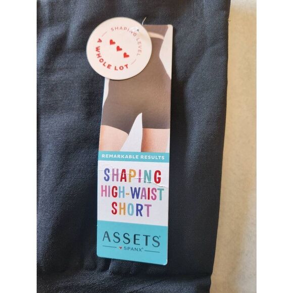 NWT Spanx Assets by Spanx Shaping High Waist Shorts Extra Firm Sz XL Black - Picture 2 of 4